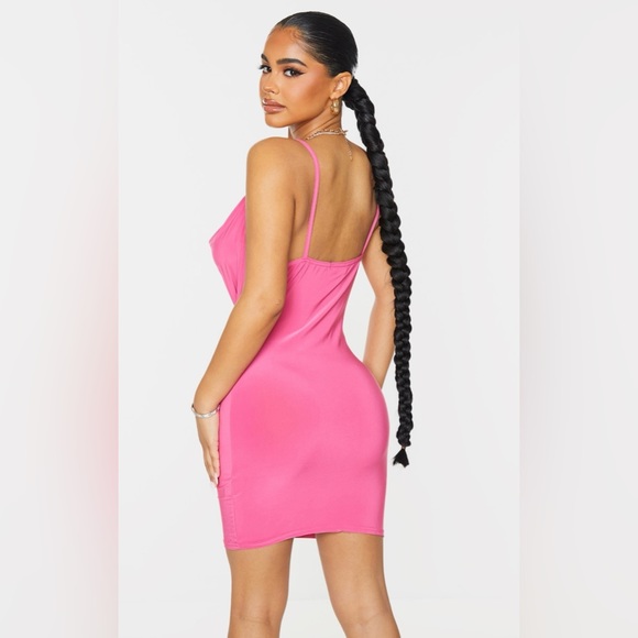 🌟PLT Petite Pink Slinky Cowl Neck Dress -  NWT 🌟 - Picture 2 of 5